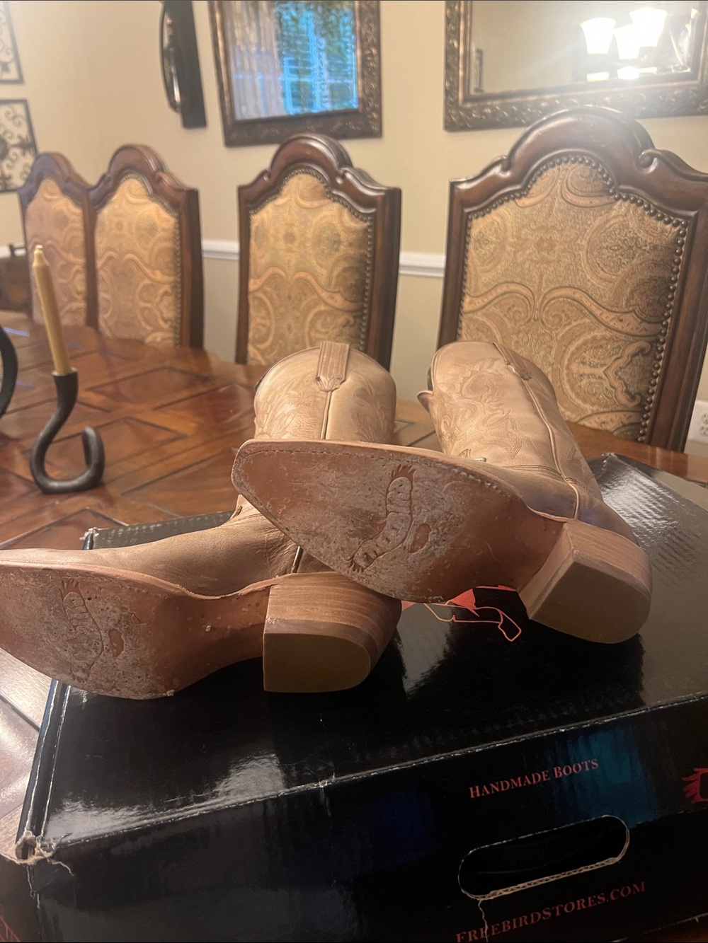 freebird Brown Leather Cowboy Boots - Picture 4 of 9